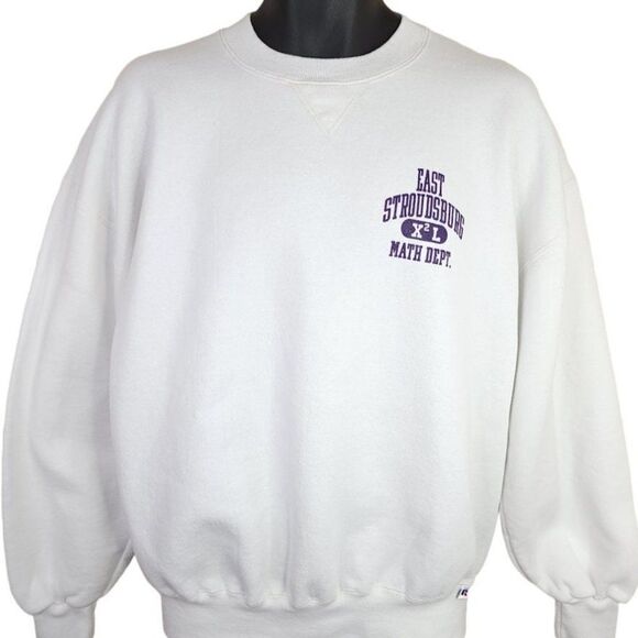 Math Rules Sweatshirt Vintage 90s East Stroudsburg University Warriors Math - Picture 2 of 7